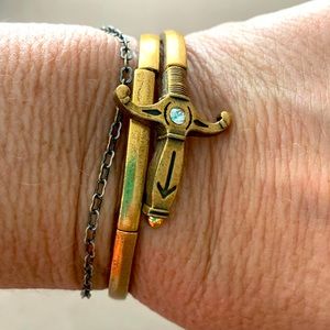 Brass wrap bracelet